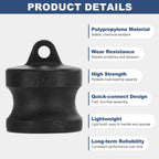 Kozelo Type DP 3/4" Poly Dust Plug Cam Lock Hose Fitting