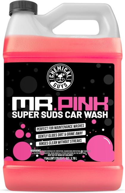 Mr. Pink Car Wash Soap, Foam Cannon & Bucket Wash, 128 oz | Thick foaming suds lift dirt and grime in foam cannons