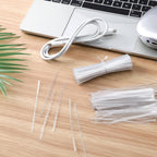 1000 Pcs Clear Twist Ties, 4 Inch Metal Wire Twists Tie Reusable Plastic Twist Ties for Plastic Bags Bread Coffee