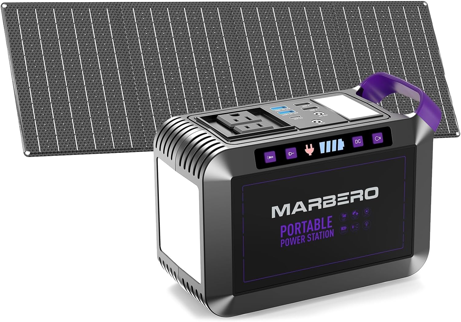 172Wh Solar Generator with Panels Included Solar Panel Kit 40W | Solar Powered Generator 270W Surge Portable Power