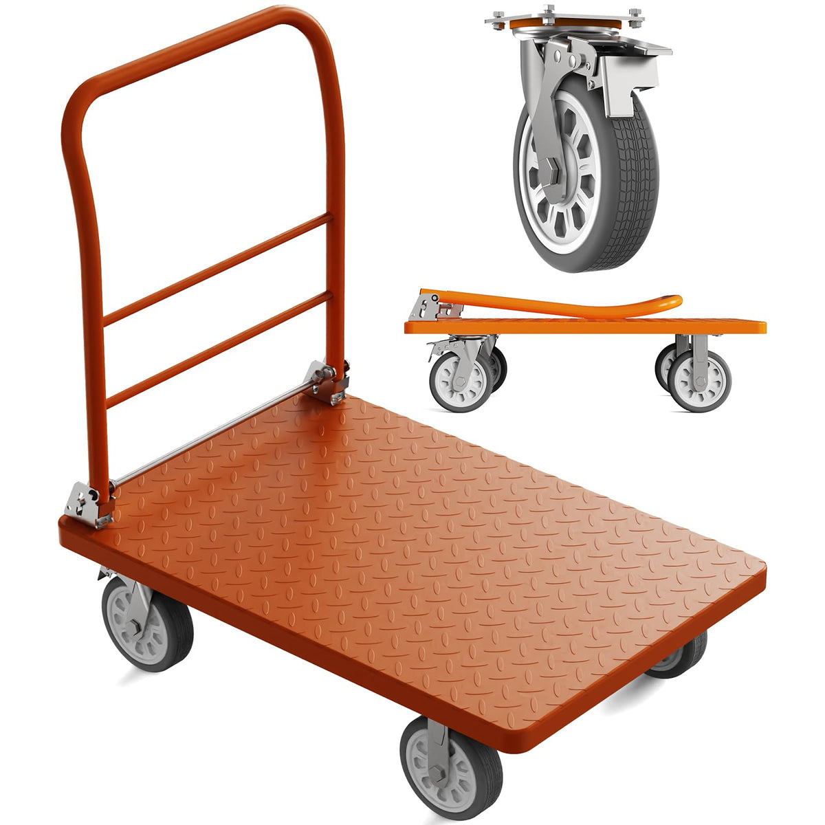 Heavy Duty Platform Truck, 2200lbs Folding Platform Cart
