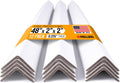 48" x 2" x 2" Reinforced Cardboard Edge Protectors, White (Pack of 12) – 0.225" Thick Extra Heavy-Duty Cardboard