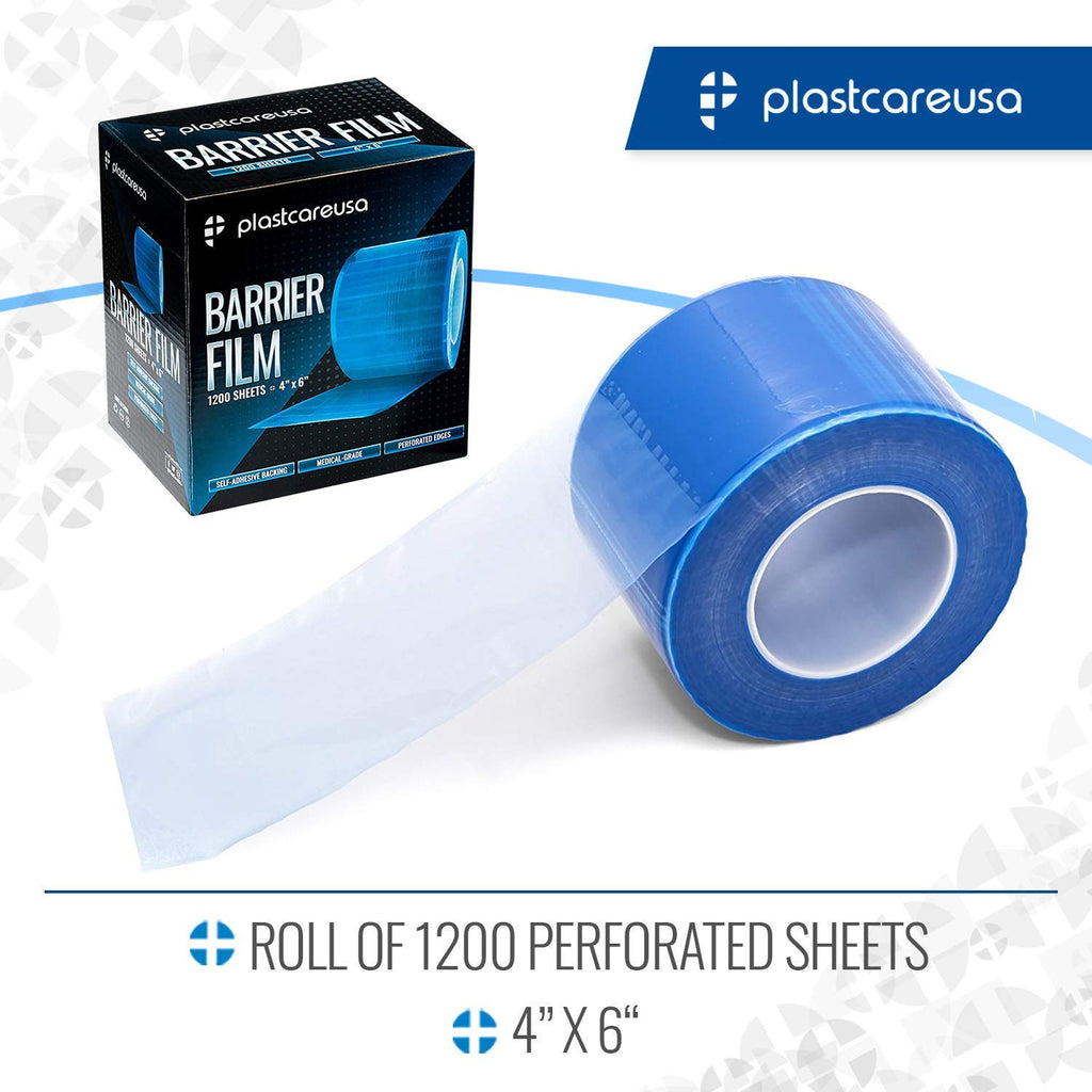 Blue Barrier Film Roll 4"x6" - 6.5nm Thickness Medical Grade Surface Protective Dental Barrier Film for Dental