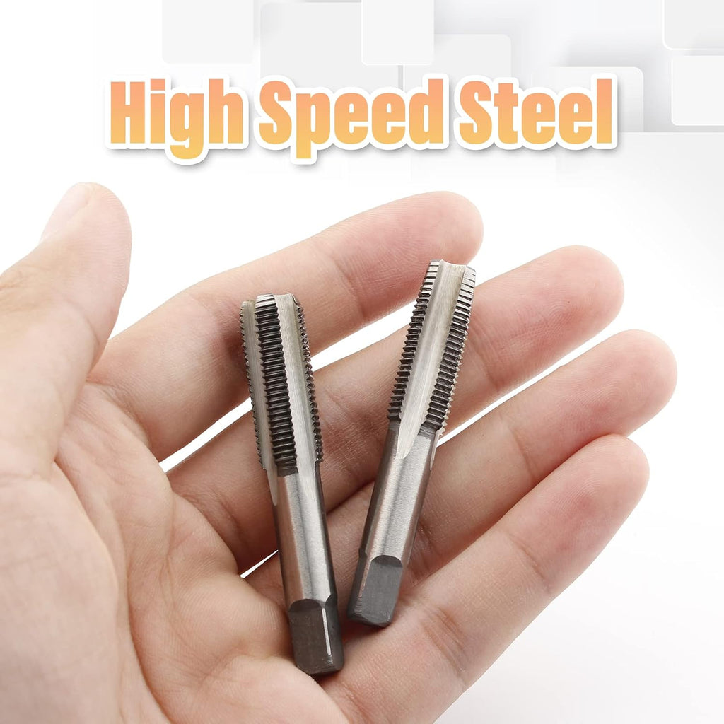2 PCS M10x1.25 Metric Tap, HSS Thread Tool for Metal Cutting