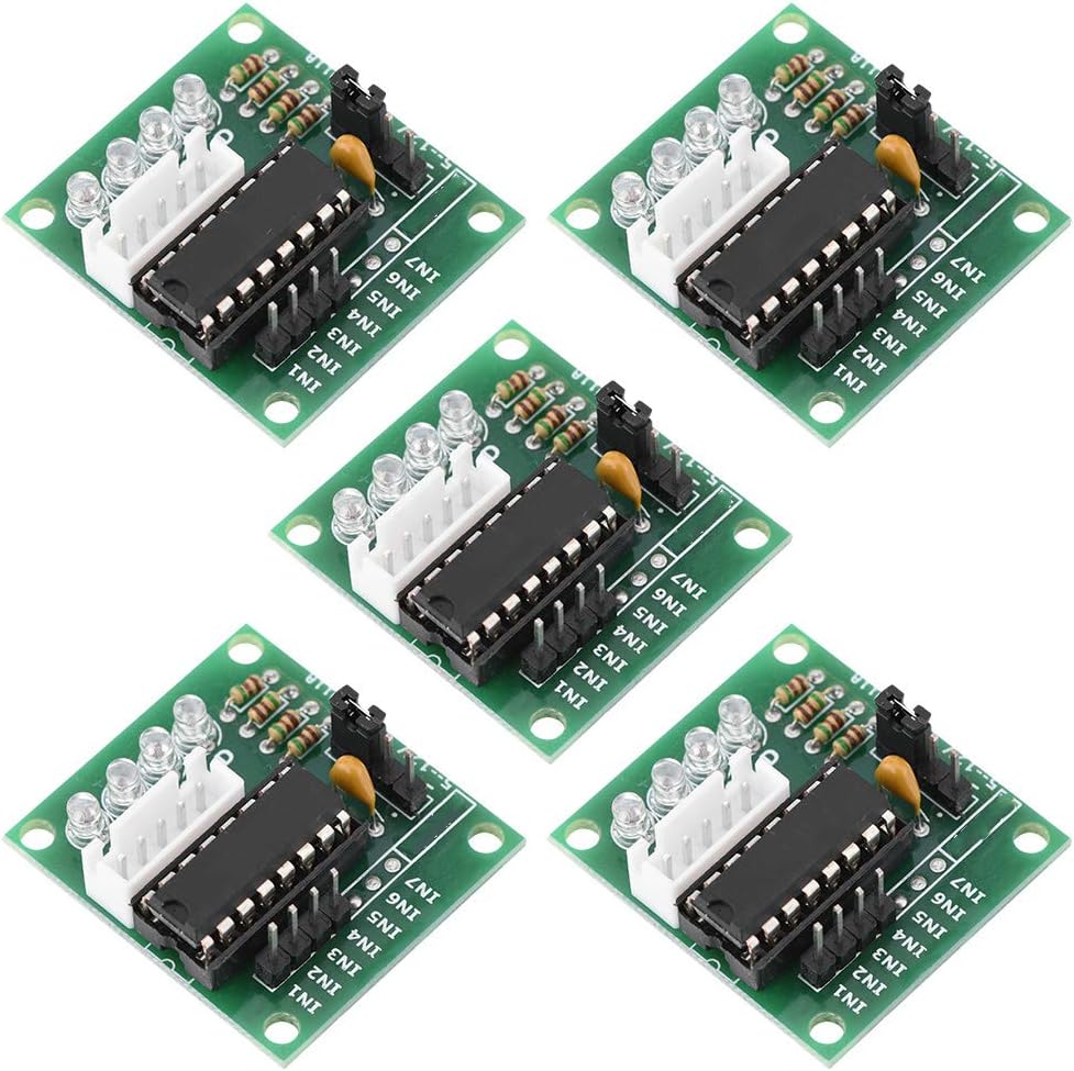 YWBL-WH 5 Pack ULN2003 Stepper Motor Driver Boards Module for 4 Phase Step Motors