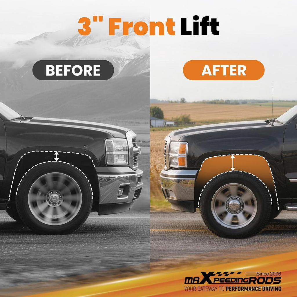 maXpeedingrods 3" Front Leveling Lift Kit for Chevy Silverado/GMC Sierra 1500 99-07