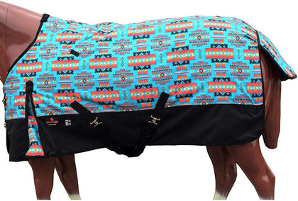 Waterproof Horse Turnout Sheet Hilason 1200D Rip-Stop Lightweight Rain Sheet with Belly Wrap Taffeta Lining Shoulder