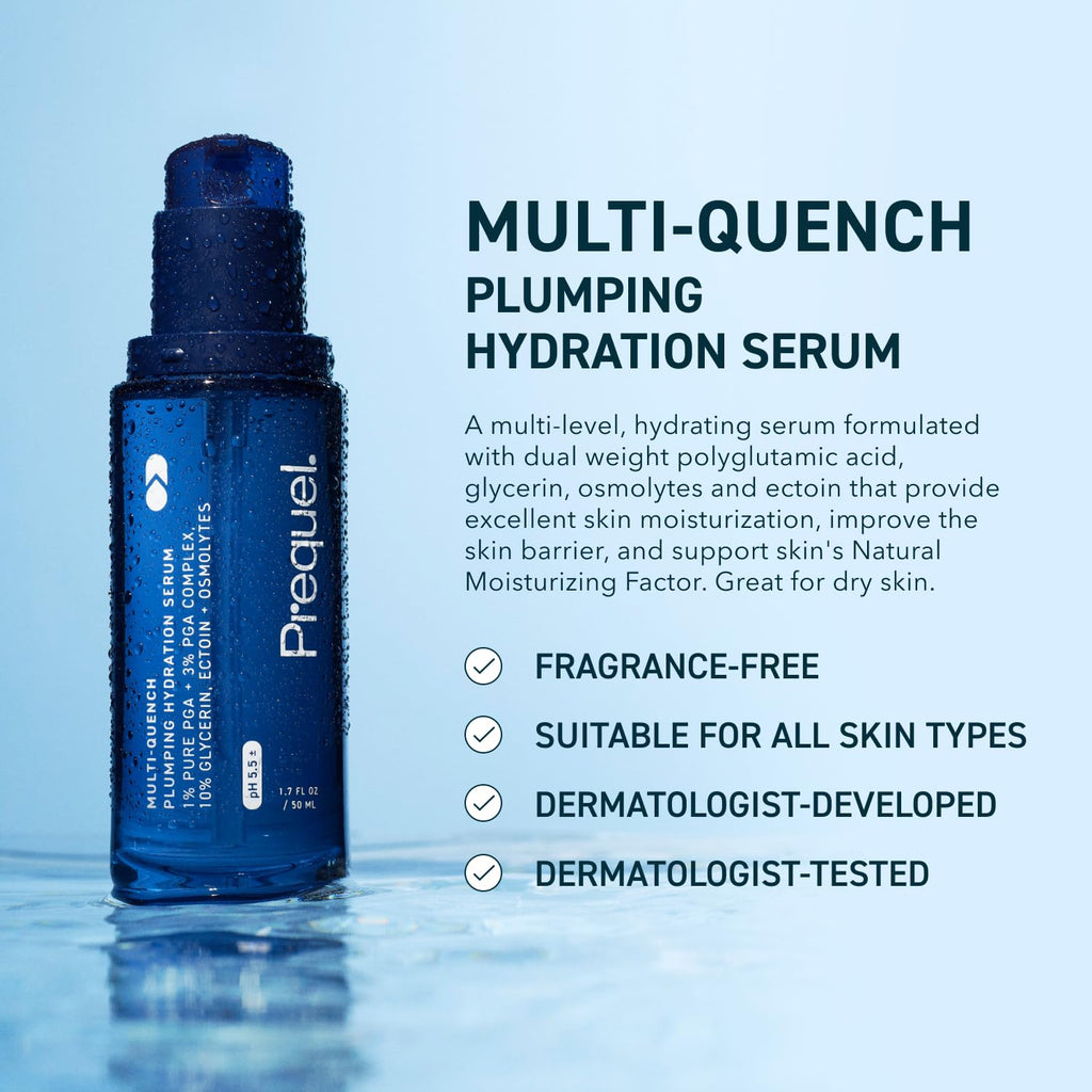 Skin Multi-Quench Plumping Hydration Serum for Face. Intensive Hydrating Facial Serum for Women with PGA Complex and