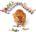 15 Pack Catnip Mouse Cat Toys, Catnip Mice Interactive Toys for Indoor Cats, Kittens
