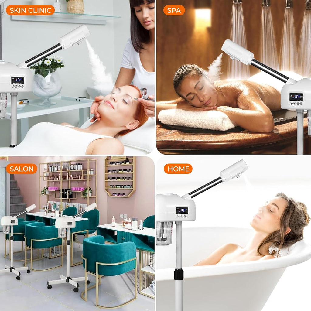 Professional Facial Steamer for Estheticians, Hot Mist & Timer Function, Vaporizador Facial Professional Steamer On