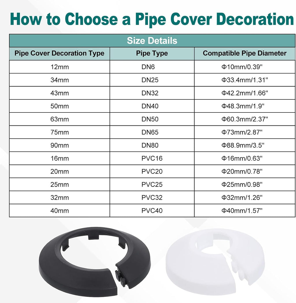 uxcell Escutcheon Plate 90mm Fit 3.5" OD Split Pipe Flange