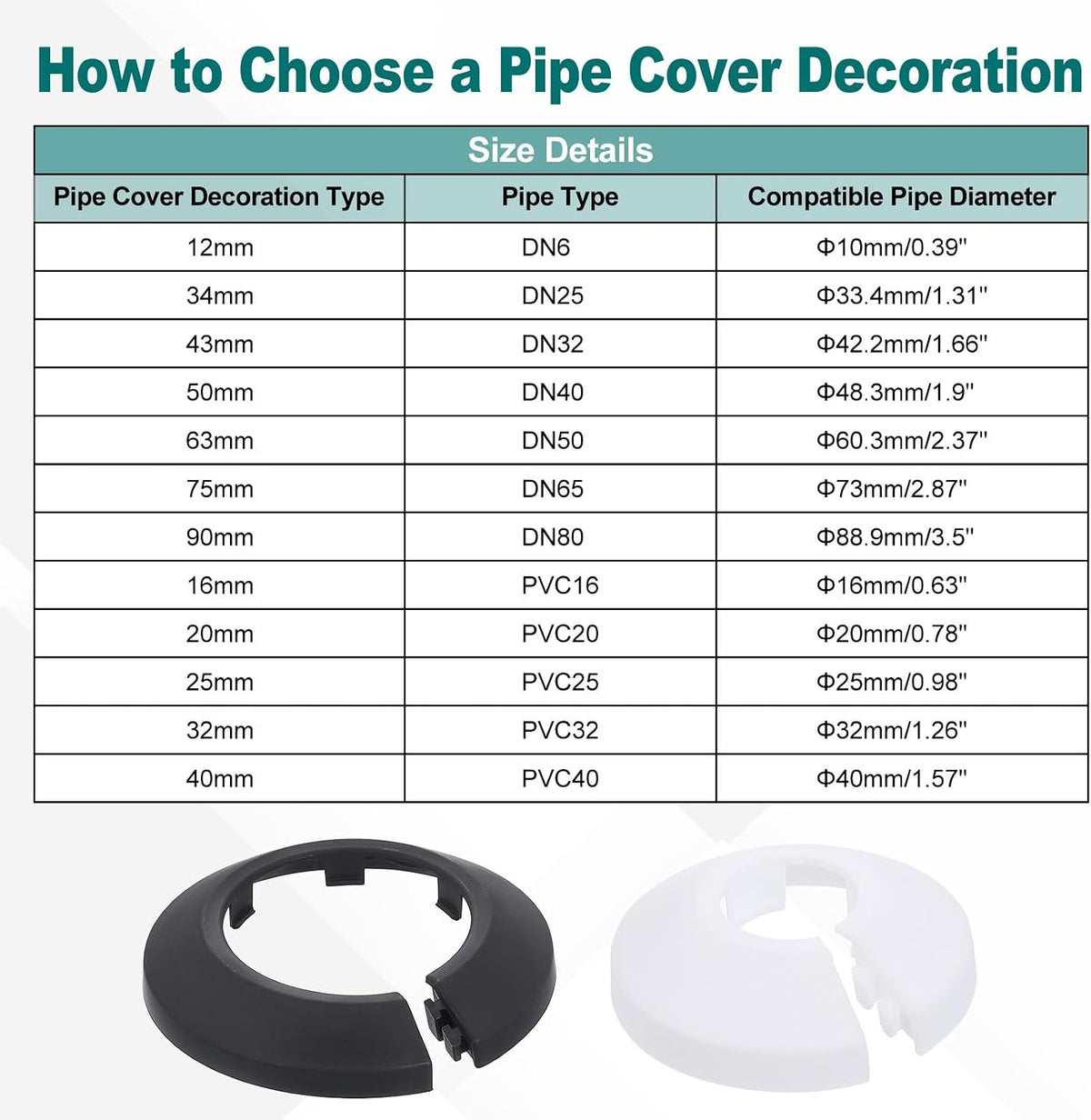 uxcell Escutcheon Plate 90mm Fit 3.5" OD Split Pipe Flange