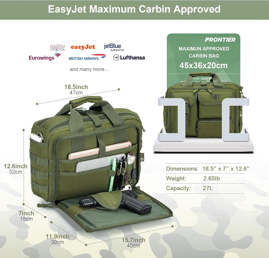 Tactical Messenger Bag,Tactical Briefcase for Man Military Laptop Bag 14 Inch/15.6 Inch /17.3 Inch Messenger Work Bag