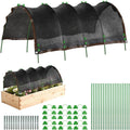 3.3x6.5FT Garden Shade Kit,Includ Garden Sun Shade Cloth with Hoops,Clips,Connectors,Raised Garden Bed Shade Cover