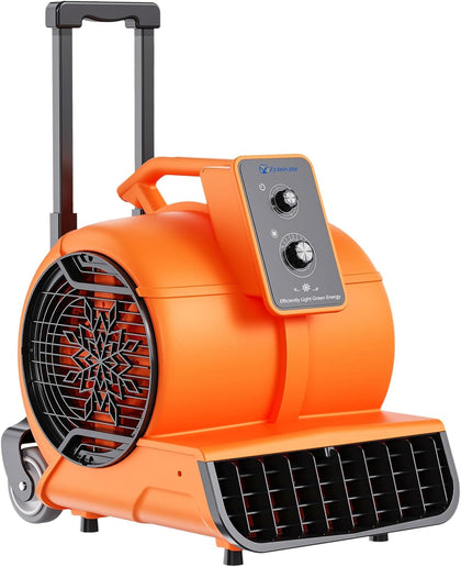 Air Mover 1 HP 4000 CFM Portable Blower Fan Carpet Dryer, Floor Dryer Fan | 3-Speed, 3 Adjustable Angles, Timer
