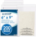 6” X 9” (200 Count) Self Seal Clear Poly Bags with Suffocation Warning