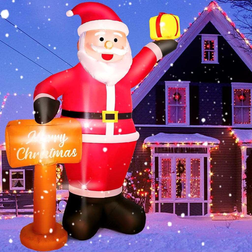 Christmas Inflatables Decorations Outdoor, 6FT Inflatable Christmas Blow Ups for Yard, Garden, Lawn & Indoor, Bright