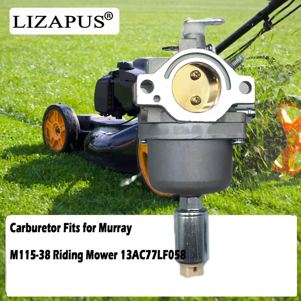 LIZAPUS Carburetor Compatible with Murray M115-38 Riding Mower 13AC77LF058 Replacement Carb
