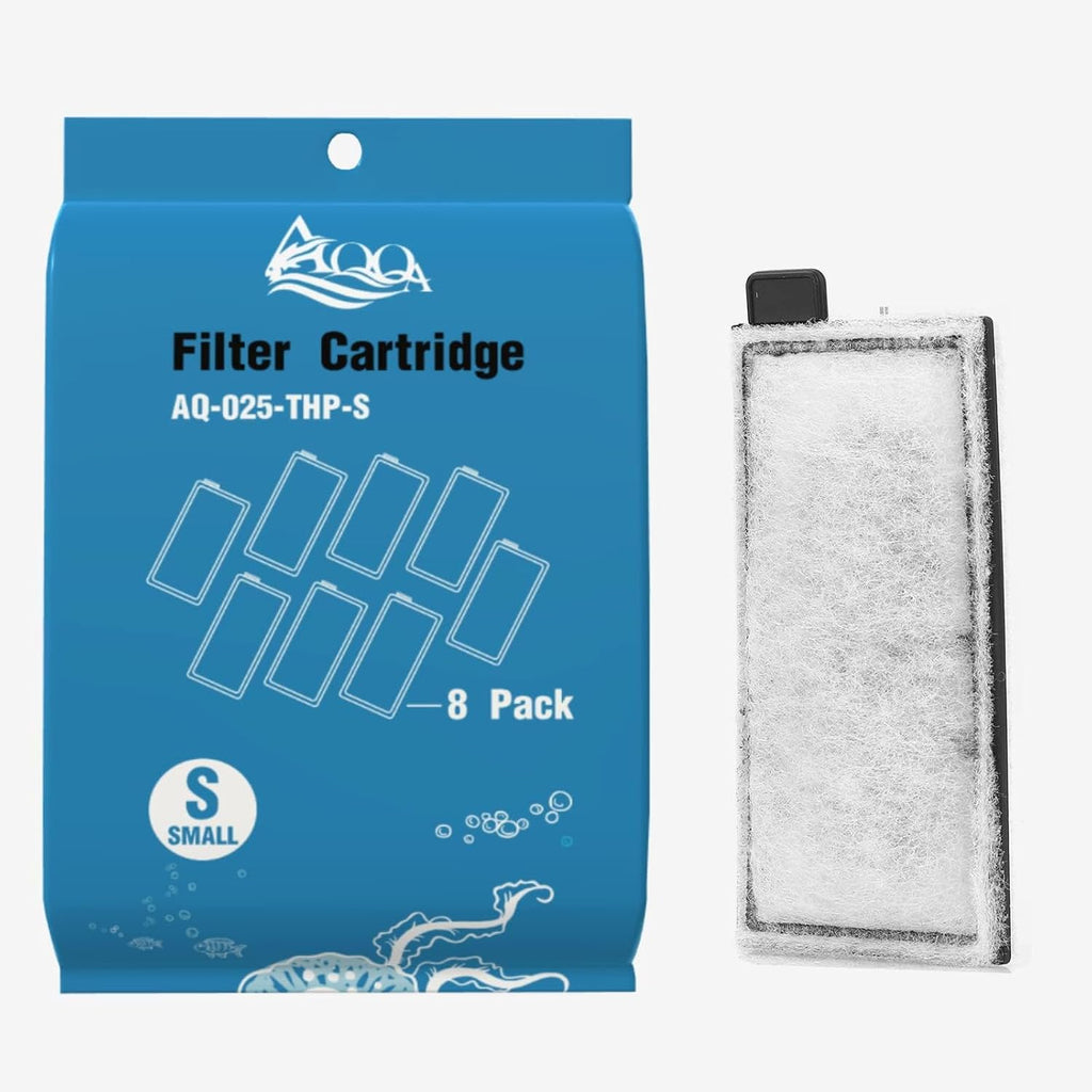 8 Pack Aquarium Filter Cartridge Replacement Fish Tank Filter Cartridge for Aquarium Internal Filter (Small)