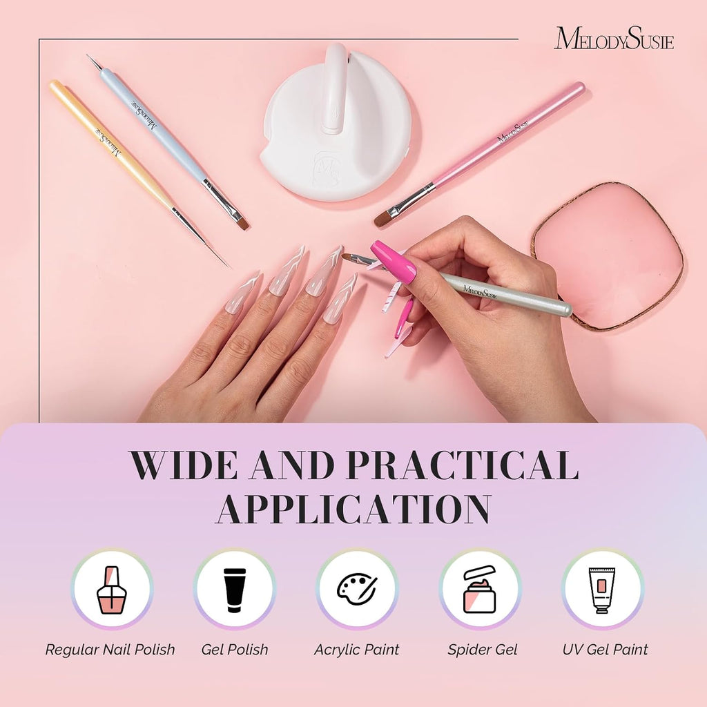 Nail Art Brushes Set, 6pcs Nail Art Design Pen Painting Tools