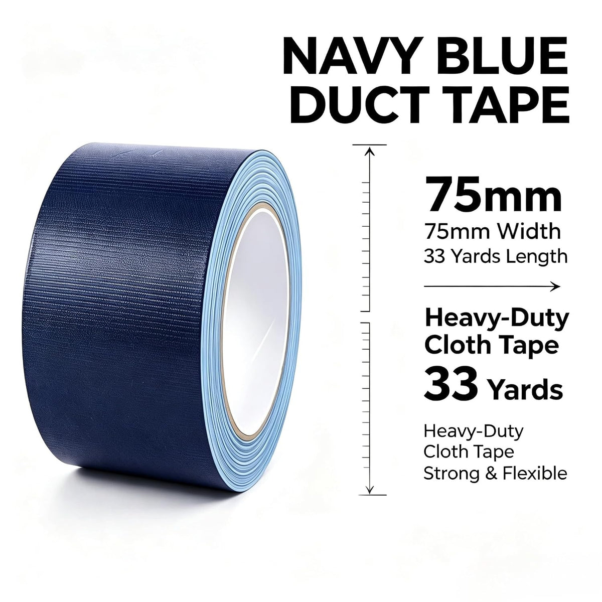 Heavy Duty Duct Tape 3 Inch X 33 Yards Navy Blue