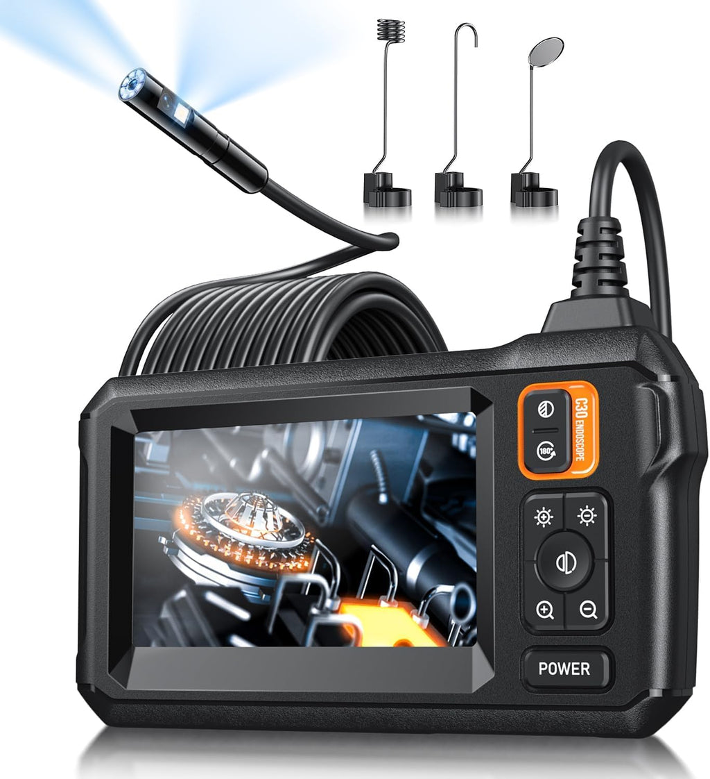 Endoscope Camera with Light, 1920P HD Borescope Tools, Dual Lens(16.5FT)