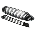 TJHSM Front Grille Bumper Black Chrome Replacement for F-usion