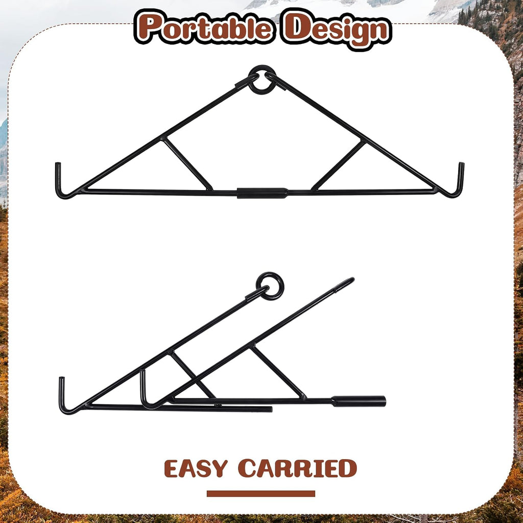2 Pcs 700 Lbs Hunters Specialties Gambrel Deer Hanger Gambrel and Pulley Hoist Elk Deer Skinning Rack for Men Wild