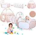 3 in 1 Kids Play Tent with Play Tunnel and Ball Pit, Toddler Clibing Toys for Boys & Girls, Pop Up Playhouse Toys for