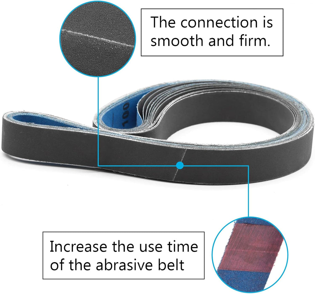 12 Pack 1 x 42 Inch Sanding Belts 600 800 1000 Grit for Knife Sharpening