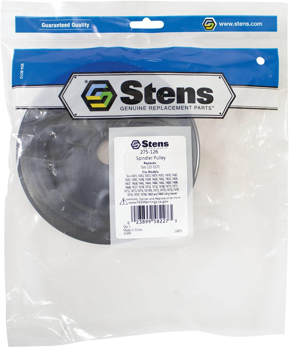 Stens 275-126 Spindle Pulley Compatible with/Replacement for Toro 74370, 74372, 74373, 74374, 74375, 74376, 74387, 74391, 74395, 74398, 74399, 74630, 74631, 74632, 74635, 74637 110-6865, 125-5575