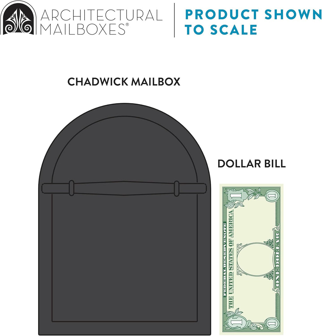 Chadwick Galvanized Steel Post Mount Mailbox, 8950B-10, Black, Medium Capacity | Galvanized steel build for outside