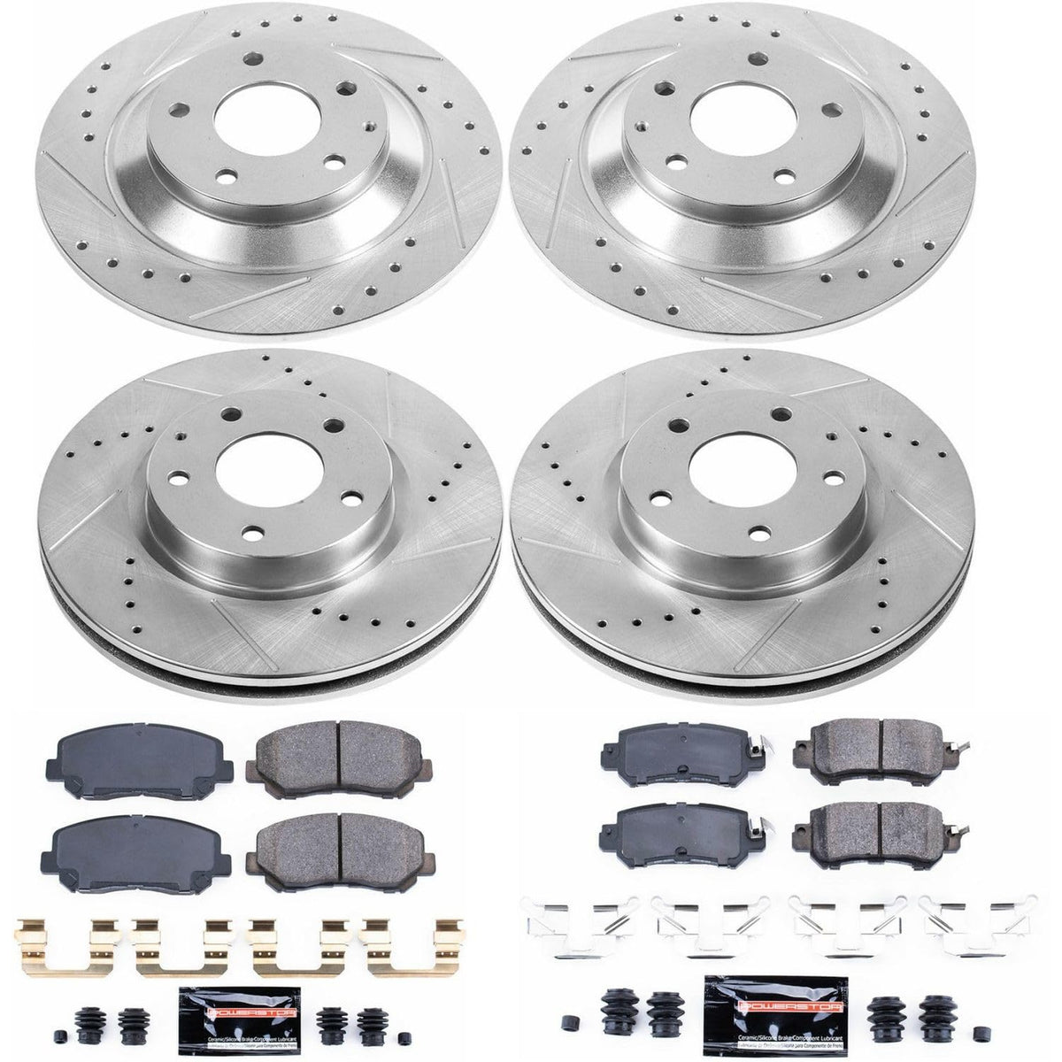 PowerStop Z23 Performance Brake Pad & Rotor Kit Front & Rear K6965