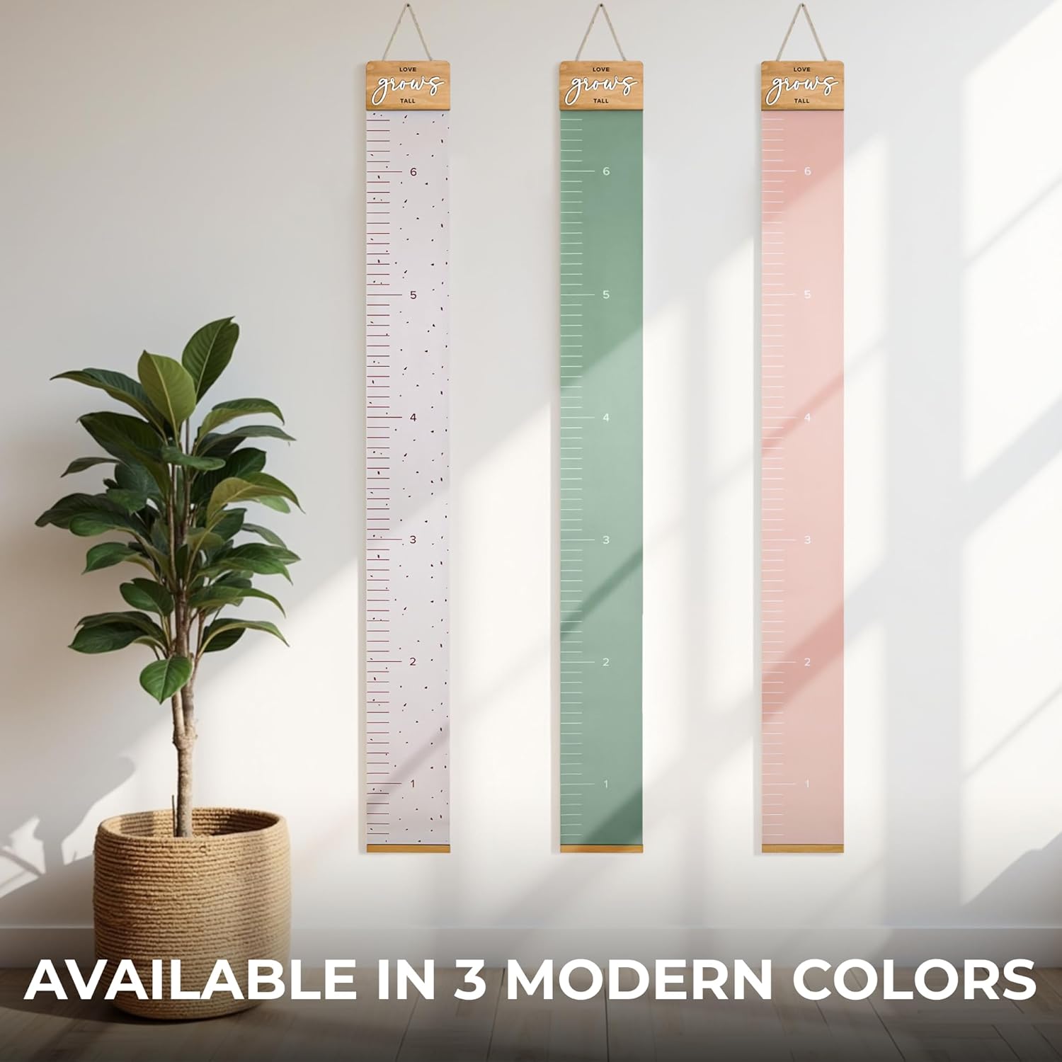 Beautiful Growth Chart for Wall - Cute Height Chart to Easily Track Your Kids' Growth and Milestones - Essential Baby