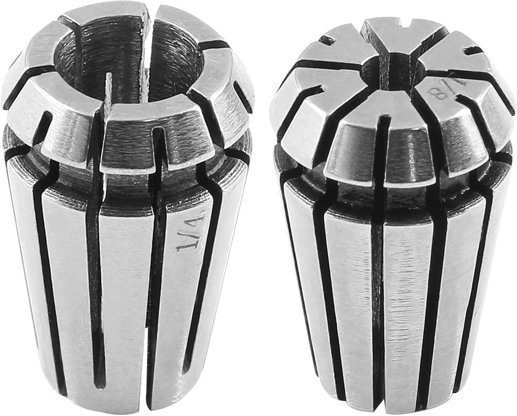 2 Pack ER11 1/8 & 1/4 Inch Spring Collet Set, Precision CNC Chuck