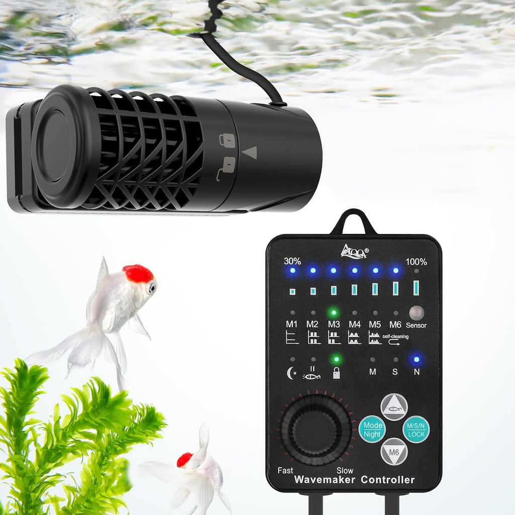 Aquarium Wave Maker Magnetic Adjustable Cross Flow Pump, 15W