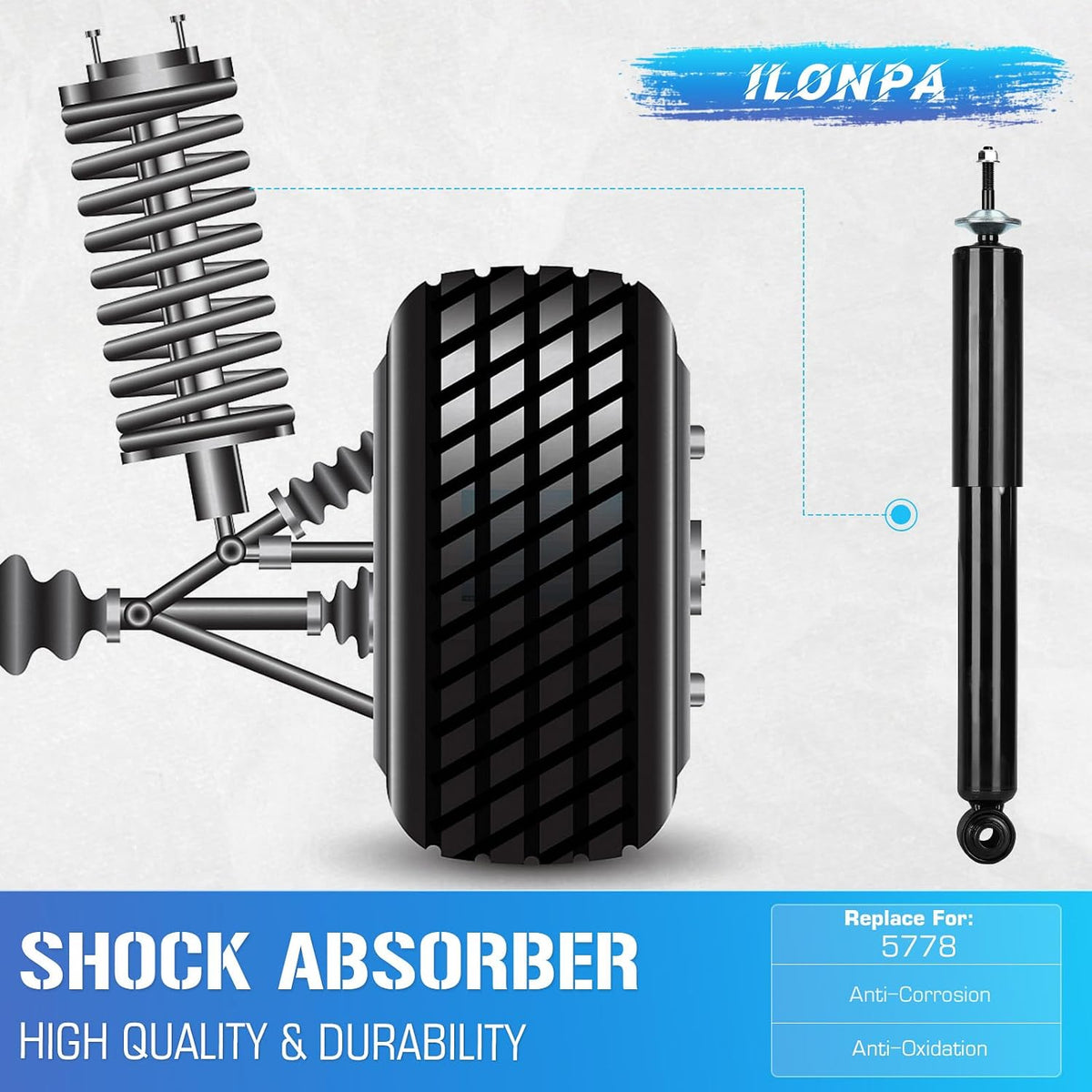 Rear Struts Shock for 2004-2012 Chevy Chevrolet Malibu/2005-2010 Pontiac G6