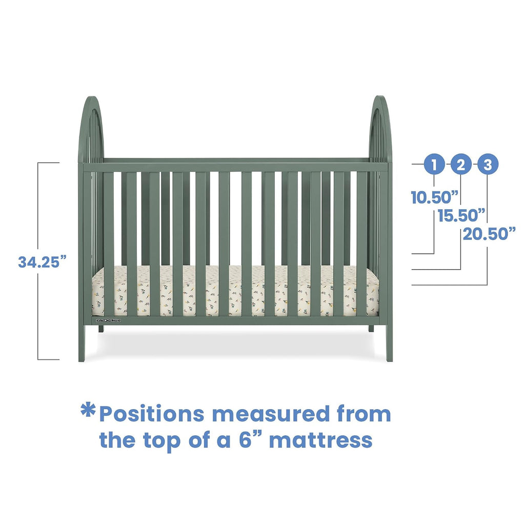 Milano 4-in-1 Convertible Crib - Greenguard Gold Certified, Grassy Glen