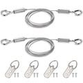 2 Pack Picture Hanging Wire Kit with D Rings - 25kg Load Capacity