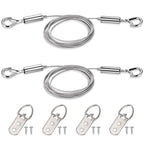2 Pack Picture Hanging Wire Kit with D Rings - 25kg Load Capacity