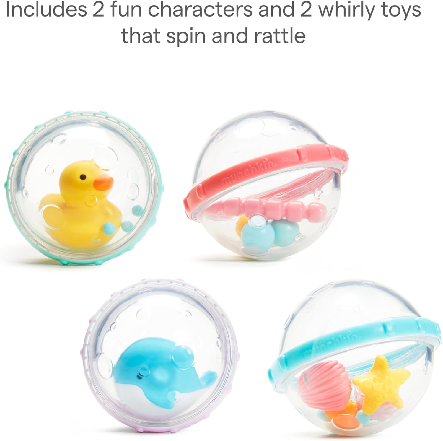 Float & Play Bubbles Baby and Toddler Bath Toy, 4 Count