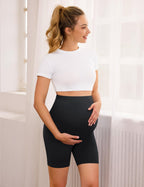 Creamlush Maternity Biker Shorts Over the Belly Pregnancy Shorts