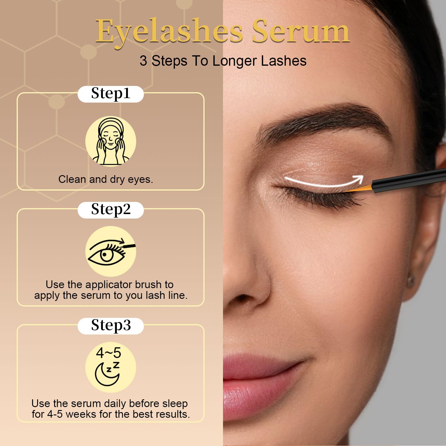 Lash Serum for Eyelash Growth, Premium Lash Enhancing Serum with Advanced Formula Volumizing Longer Fuller and