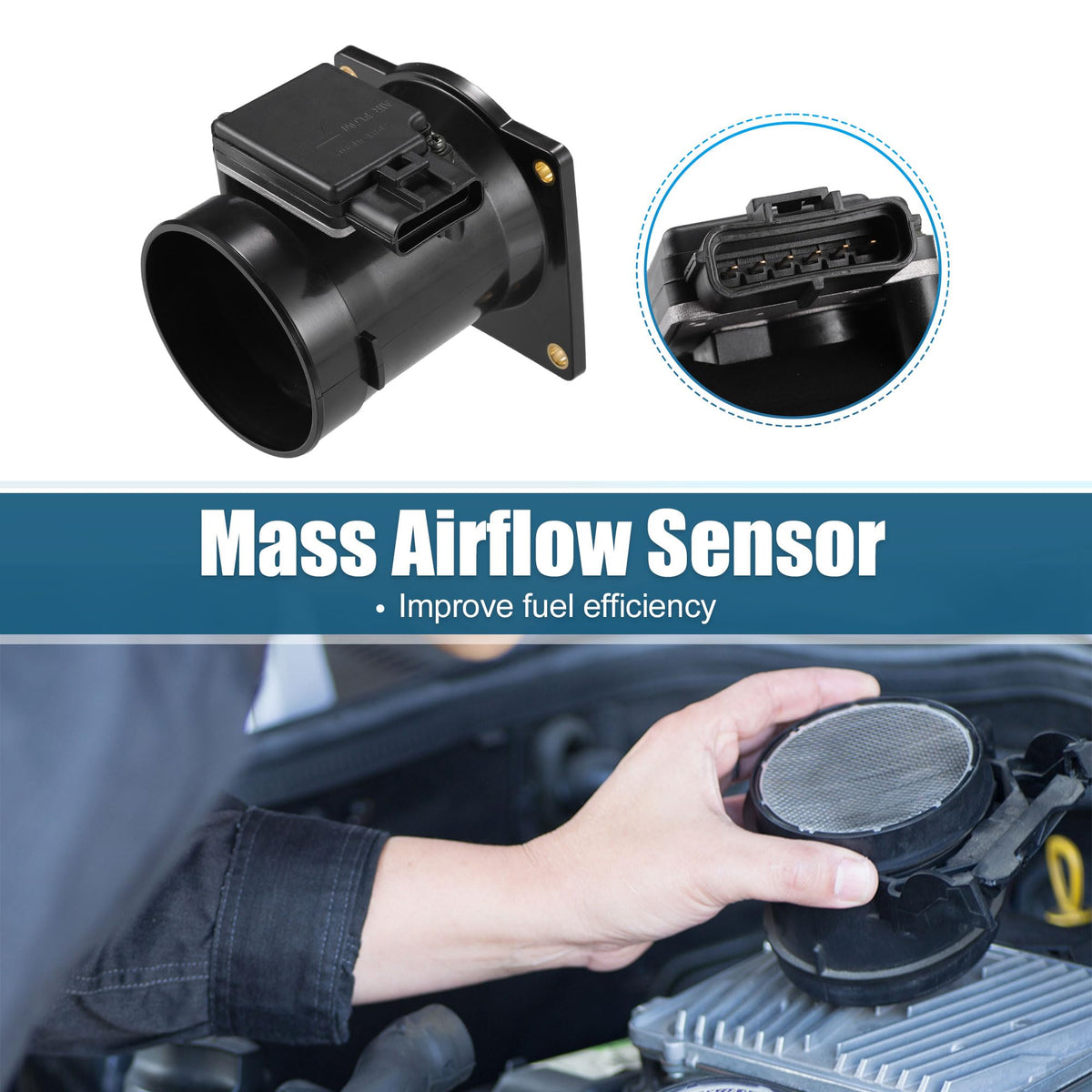 uxcell XF2Z-12B579-AB Mass Air Flow Sensor for Ford Explorer 99-03