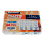 12 Values 60 Pcs 3296W Multiturn Trimmer Potentiometer 100-500 K Ohm Blue 3296 Top Adjustment Variable Resistor Assortment Kit