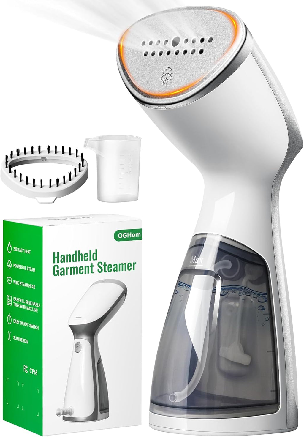 Portable Travel Handheld Steamer for Clothes, Garment Wrinkle Remover | White, 1000W Strong Penetrating Fabric