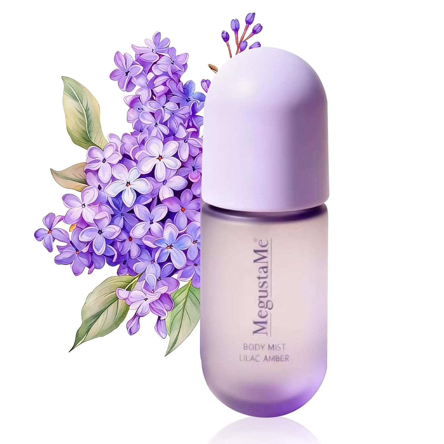 Lilac Amber Body Spray for Women, Long Lasting Floral Woody Fragrance Mist, Paraben & Phthalate Free, Gentle Elegant