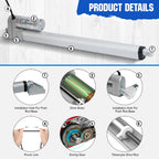 ECO-WORTHY Linear Actuator Heavy Duty 3000N/660lbs with Mounting Brackets Multi-Function (12V, 4"）