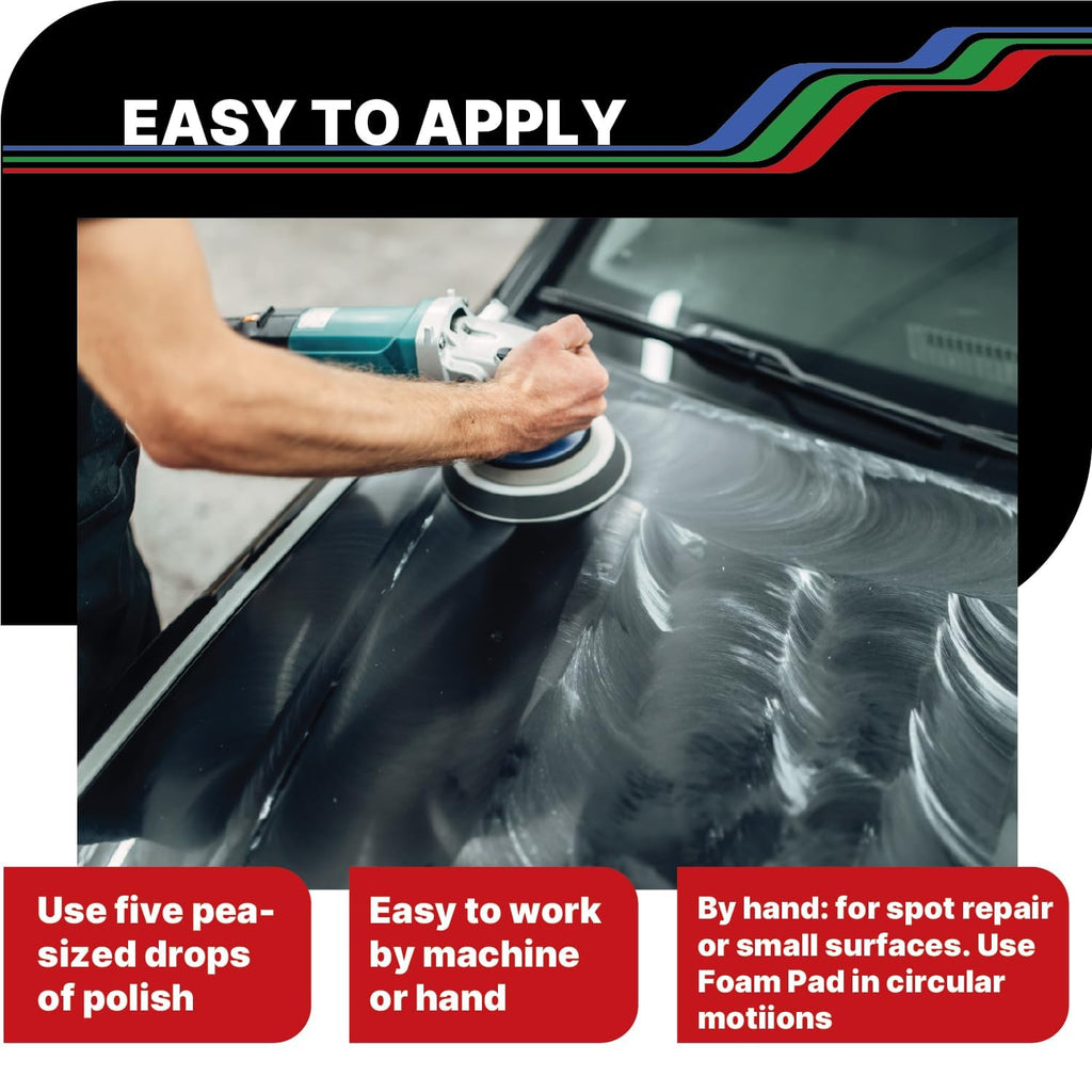 Paint Correction Compounds Step 1, 2, 3, Swirl Remover 8oz Kits, with a Towel, Silicone-Free, Clear Coat Safe Scratch