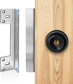 Door Latch Guard Plate 7” with 1” Offset Cover, for Outswing Doors | Heavy Gauge Stainless Steel, Latch Protector